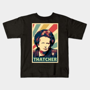 Margaret Thatcher Vintage Colors Kids T-Shirt